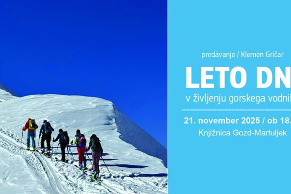 Predavanje z naslovom: Leto dni v življenju gorskega vodnika, Klemen Gričar – Knjižnica Gozd-Martuljek